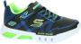 Skechers Flex Glow Jongens Sneakers Black Blue Lime - Thumbnail 17