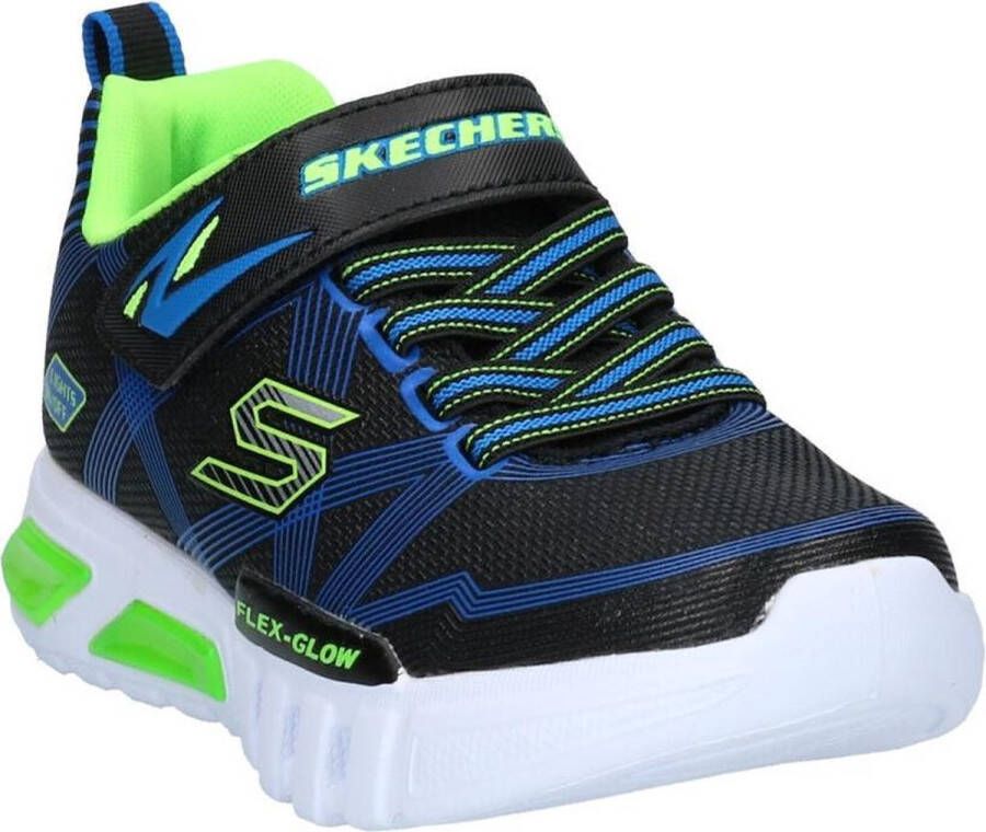 Skechers Flex Glow Jongens Sneakers Black Blue Lime