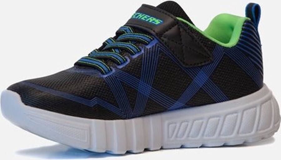 Skechers Flex Glow Jongens Sneakers Black Blue Lime