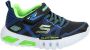 Skechers Flex Glow Jongens Sneakers Black Blue Lime - Thumbnail 12