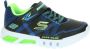 Skechers Flex Glow Jongens Sneakers Black Blue Lime - Thumbnail 40