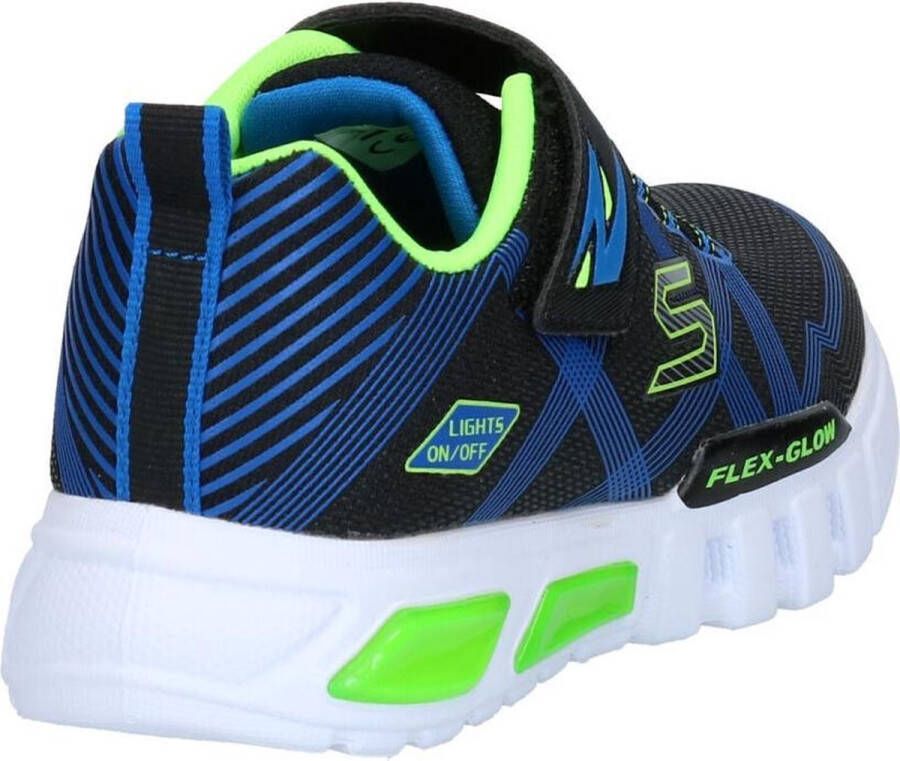 Skechers Flex Glow Jongens Sneakers Black Blue Lime