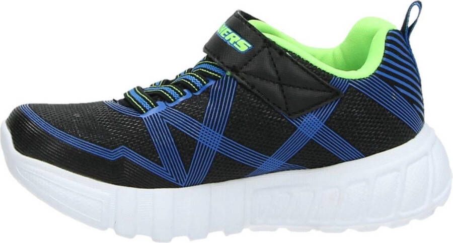 Skechers Flex Glow Jongens Sneakers Black Blue Lime