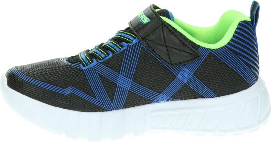 Skechers Flex Glow Jongens Sneakers Black Blue Lime