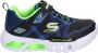 Skechers Flex Glow Jongens Sneakers Black Blue Lime - Thumbnail 70