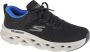 Skechers Go Run Swirl Tech-Dash Charge 220302-BKBL Mannen Zwart Hardloopschoenen - Thumbnail 4