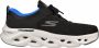 Skechers Go Run Swirl Tech-Dash Charge 220302-BKBL Mannen Zwart Hardloopschoenen - Thumbnail 5