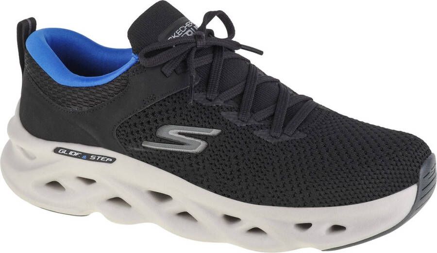 Skechers Go Run Swirl Tech-Dash Charge 220302-BKBL Mannen Zwart Hardloopschoenen