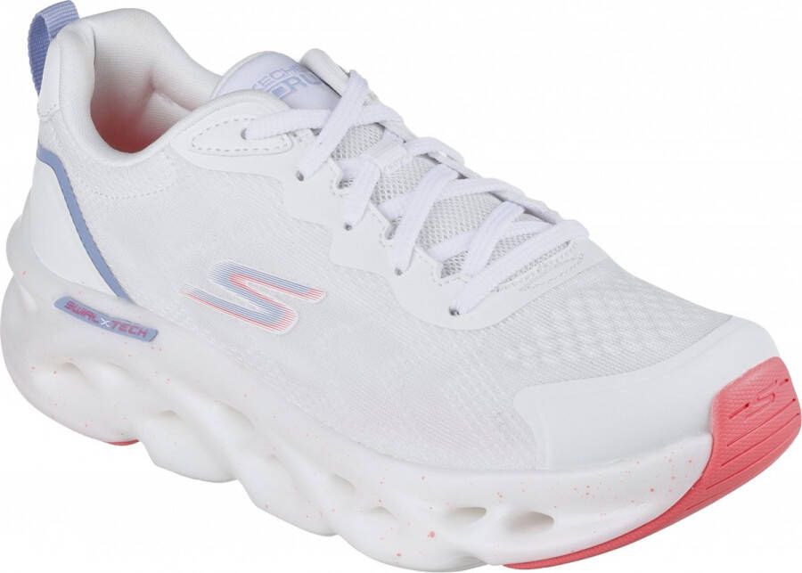 Skechers Go Run Swirl Tech-Outbreak 128794-WBLP Vrouwen Wit Hardloopschoenen