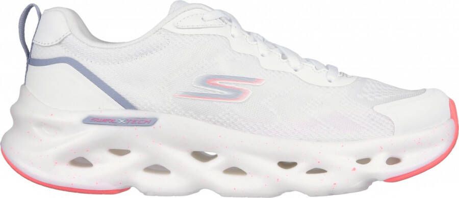 Skechers Go Run Swirl Tech-Outbreak 128794-WBLP Vrouwen Wit Hardloopschoenen