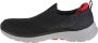 Skechers Go Walk 6 216202-BKRD Mannen Zwart Sneakers Sportschoenen - Thumbnail 6