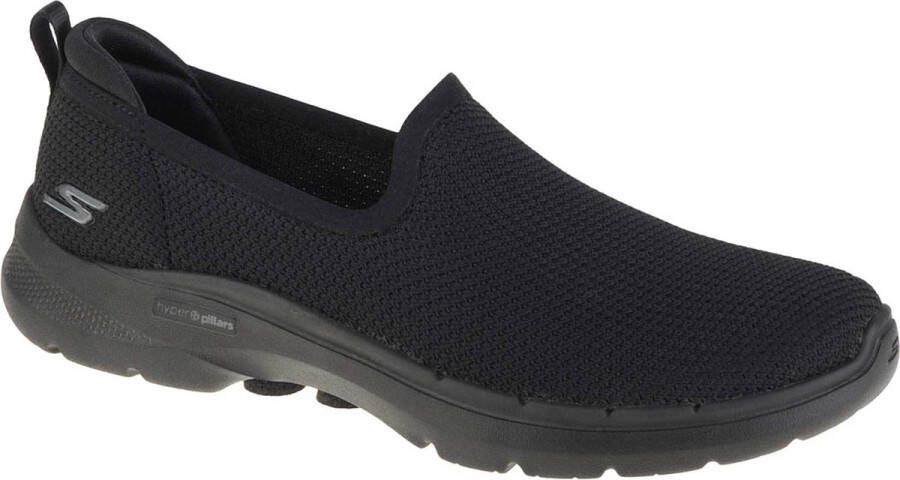 Skechers Go Walk 6 Clear Virtue 124505-BBK Vrouwen Zwart Sneakers Sportschoenen