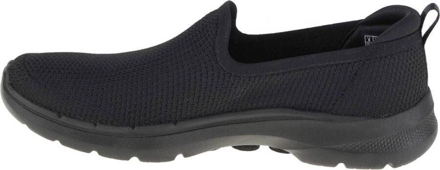 Skechers Go Walk 6 Clear Virtue 124505-BBK Vrouwen Zwart Sneakers Sportschoenen