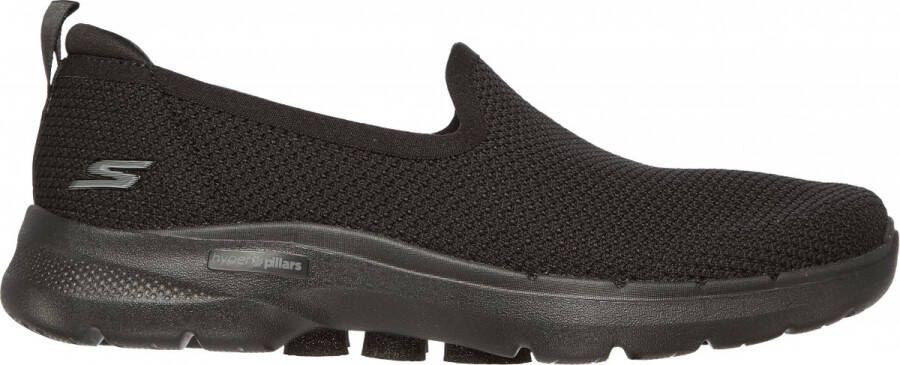 Skechers Go Walk 6 Clear Virtue 124505-BBK Vrouwen Zwart Sneakers Sportschoenen