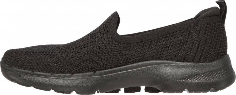 Skechers Go Walk 6 Clear Virtue 124505-BBK Vrouwen Zwart Sneakers Sportschoenen