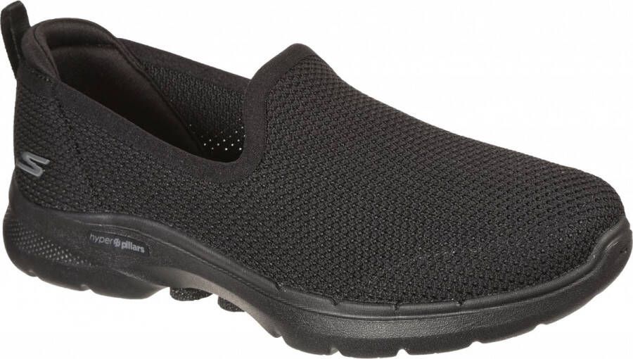 Skechers Go Walk 6 Clear Virtue 124505-BBK Vrouwen Zwart Sneakers Sportschoenen