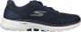 Skechers Go Walk 6 Iconic Vision 124514-NVTQ Vrouwen Marineblauw Sneakers Sportschoenen - Thumbnail 4