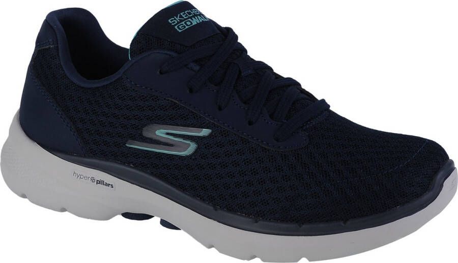 Skechers Go Walk 6 Iconic Vision 124514-NVTQ Vrouwen Marineblauw Sneakers Sportschoenen