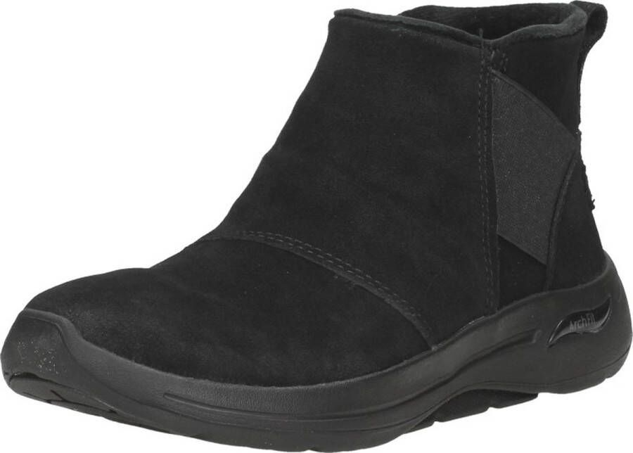 Skechers Go Walk Arch Fit Enkellaarsjes Plat zwart