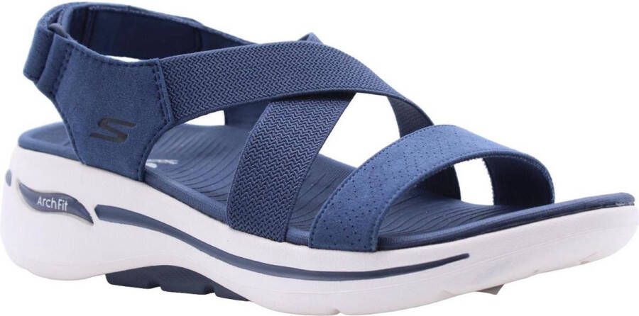 Skechers Go Walk Arch Fit Sandal Tre Dames Sandalen Blauw