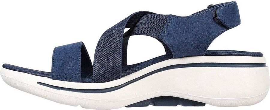 Skechers Go Walk Arch Fit Sandal Tre Dames Sandalen Blauw