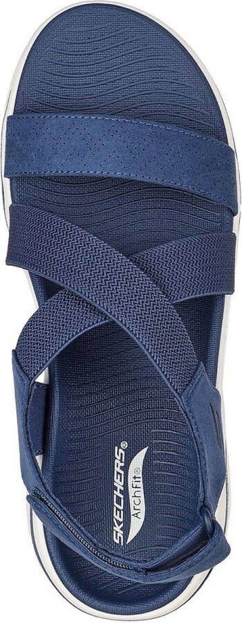 Skechers Go Walk Arch Fit Sandal Tre Dames Sandalen Blauw