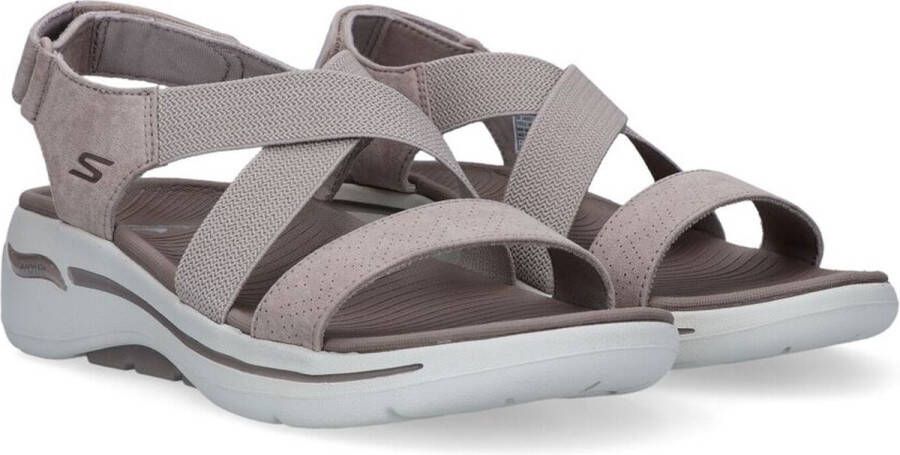 Skechers Go Walk Arch Fit Sandal Tre Dames Sandalen Taupe