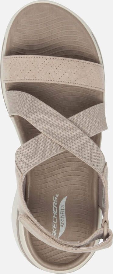 Skechers Go Walk Arch Fit Sandal Tre Dames Sandalen Taupe