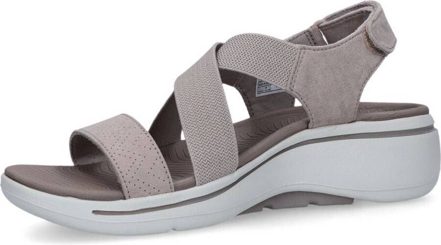 Skechers Go Walk Arch Fit Sandal Tre Dames Sandalen Taupe