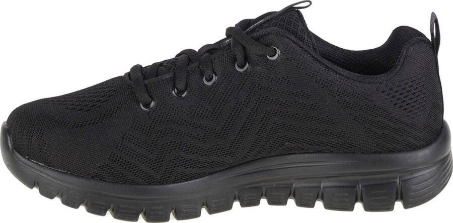 Skechers Graceful-Get Connected 12615W-BBK Vrouwen Zwart Sneakers Sportschoenen