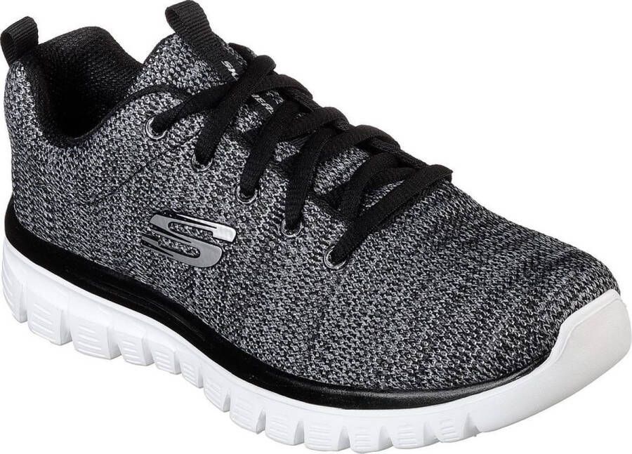 Skechers Sneakers Graceful Twisted Fortune met memory foam vrijetijdsschoen lage schoen veterschoen