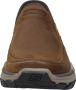 Skechers Bruin Leren Textiel Instapper met Comfortabel Voetbed Brown Heren - Thumbnail 12