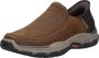 Skechers Bruin Leren Textiel Instapper met Comfortabel Voetbed Brown Heren - Thumbnail 15