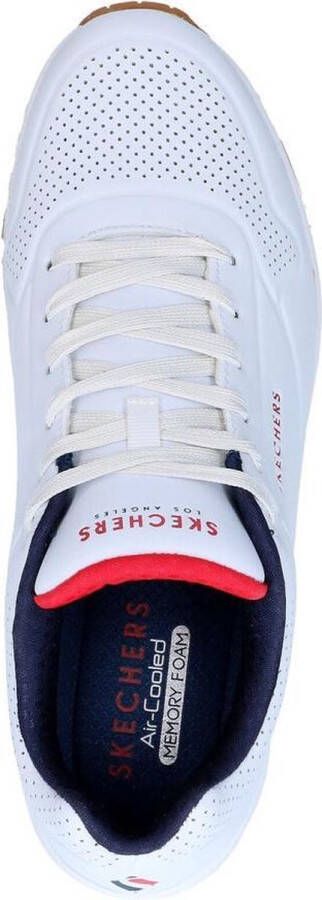 Skechers Heren Sport Casual UNO STAND ON AIR Sneakers Heren 52458 wit marine rood