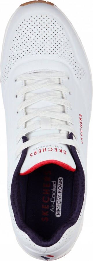 Skechers Heren Sport Casual UNO STAND ON AIR Sneakers Heren 52458 wit marine rood