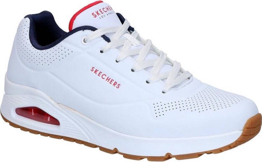 Skechers Heren Sport Casual UNO STAND ON AIR Sneakers Heren 52458 wit marine rood