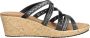 Skechers Beverlee Tiger Posse sandalen met sleehak zwart Dames - Thumbnail 6