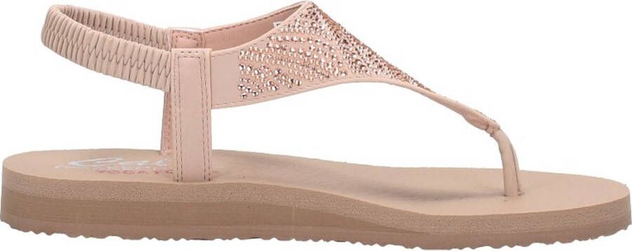 Skechers Meditation New Moon Sandalen Plat roze