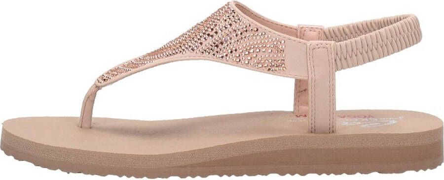 Skechers Meditation New Moon Sandalen Plat roze