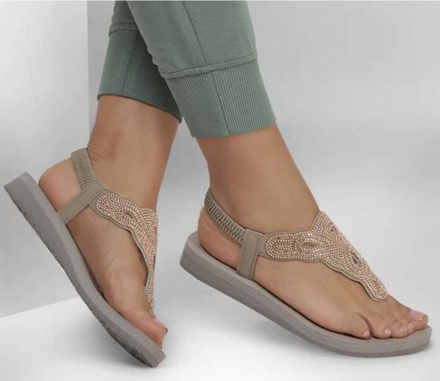 Skechers Meditation Pearl Perfection Dames Slippers Taupe - Foto 2