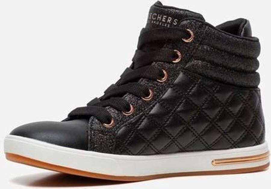 Skechers Quilted Squad sneakers zwart Meisjes Imitatieleer 28 - Foto 5