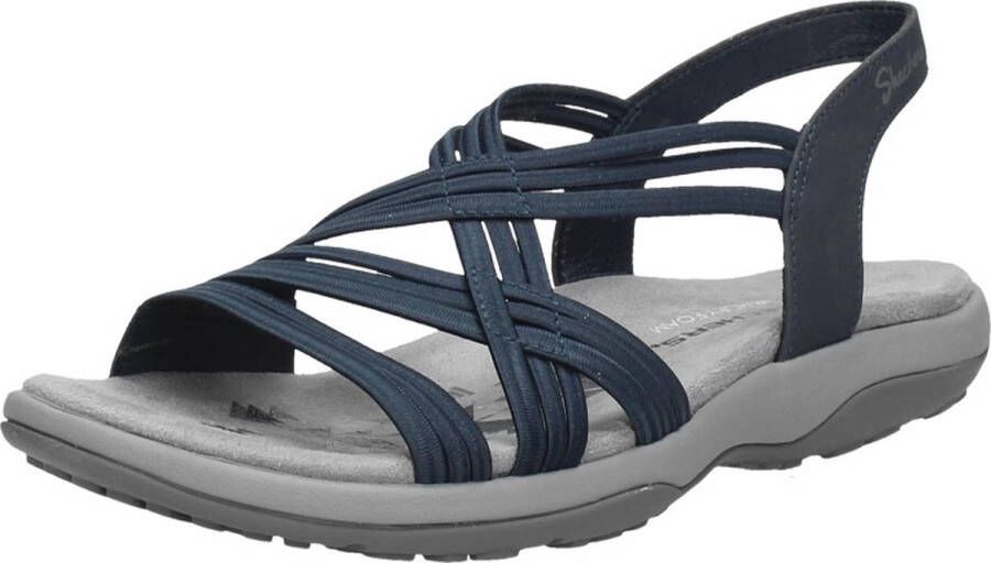 Skechers Reggae Slimpy Stretch Vegan sandalen blauw