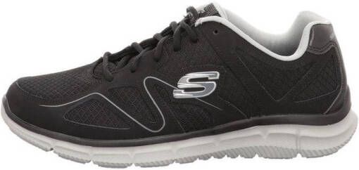 Skechers Satisfaction 58350-BKGY Mannen Zwart Sneakers Sportschoenen