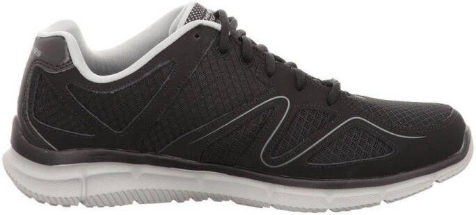 Skechers Satisfaction 58350-BKGY Mannen Zwart Sneakers Sportschoenen