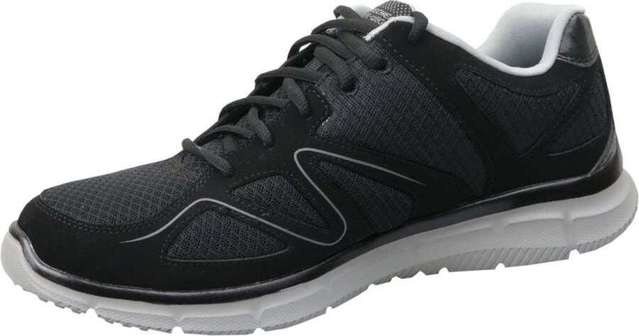 Skechers Satisfaction 58350-BKGY Mannen Zwart Sneakers Sportschoenen