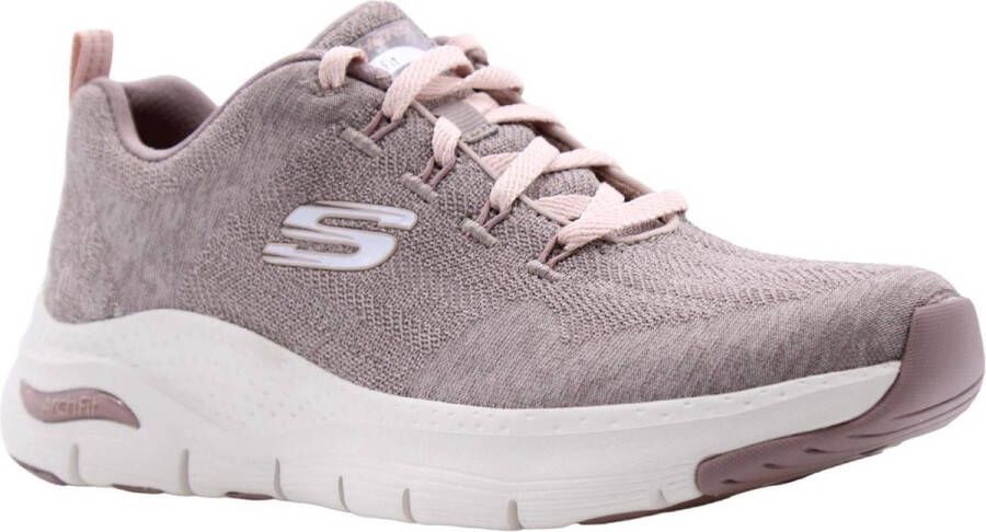 Skechers Arch Fit S-Miles- Mile Makers Dames Sneakers Taupe - Foto 10