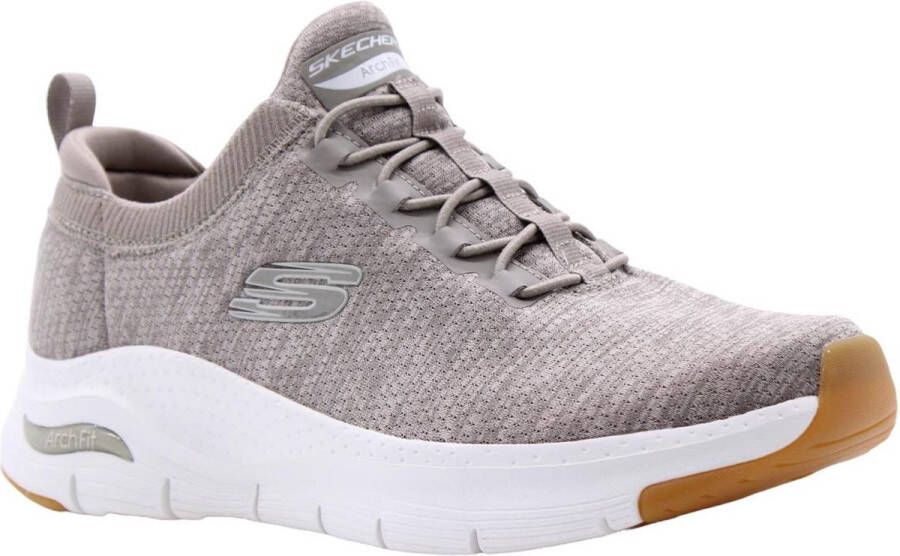 Skechers Arch Fit S-Miles- Mile Makers Dames Sneakers Taupe - Foto 6