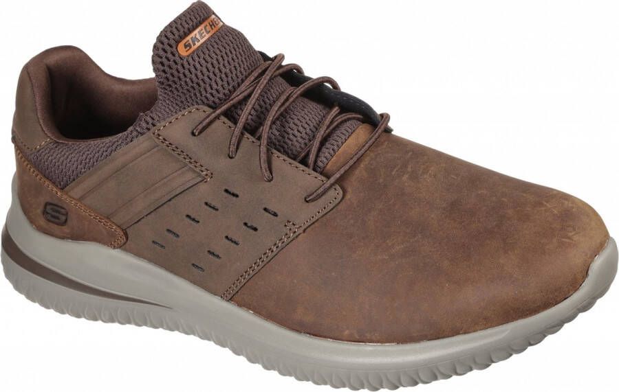 Skechers Sneakers bruin Leer Heren