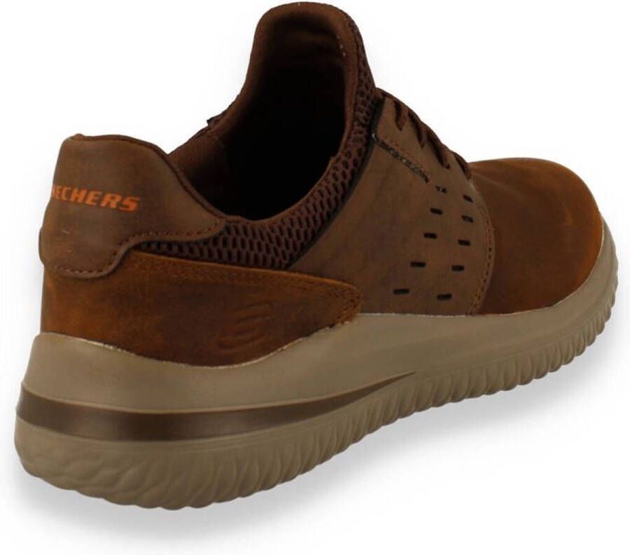 Skechers Sneakers bruin Leer Heren