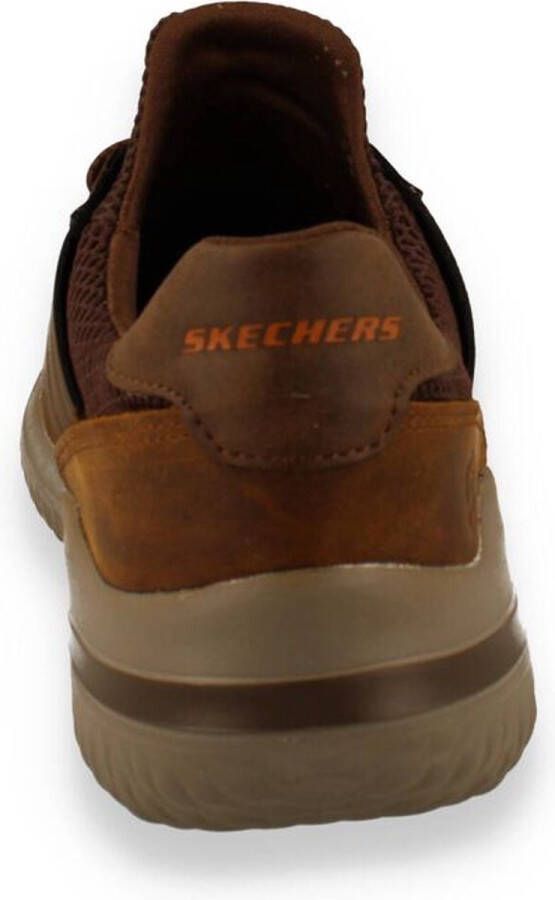 Skechers Sneakers bruin Leer Heren